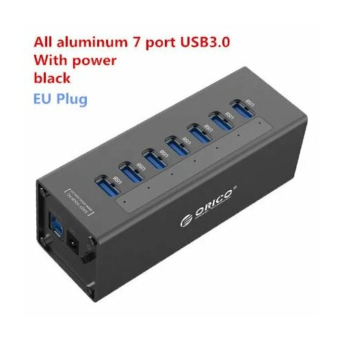 ORICO A3H7-SVA3H7-BK USB 30 хаб 7 портов EU Plug 3705₽