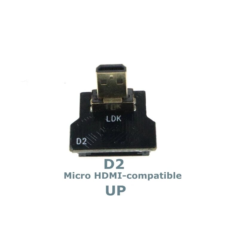 Лента FPV HDMI-совместимый разъем гибкий плоский кабель Raspberry Pi 4 Micro HDMI для HDMI/Mini HDMI мама 90 градусов FFC 20pin, D 2