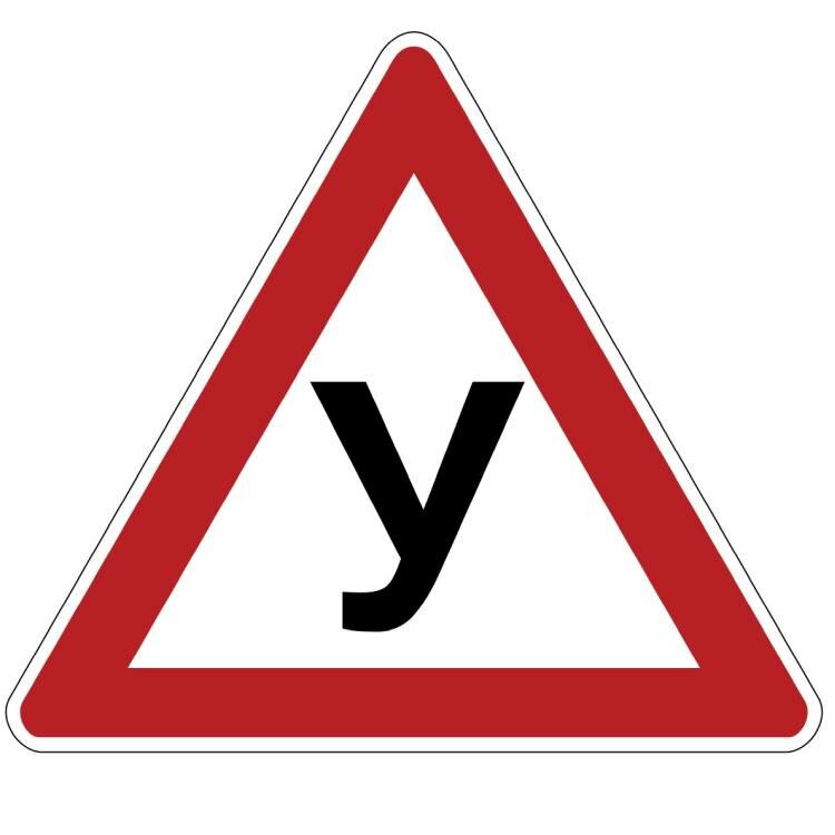 Наклейка новичок треуг. "У" ГОСТ (200*200) наруж. (уп. 1 шт) SKYWAY S08101034