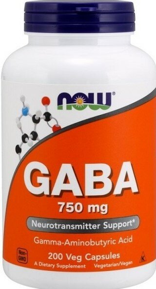 NOW GABA 750 mg (200 капс.)
