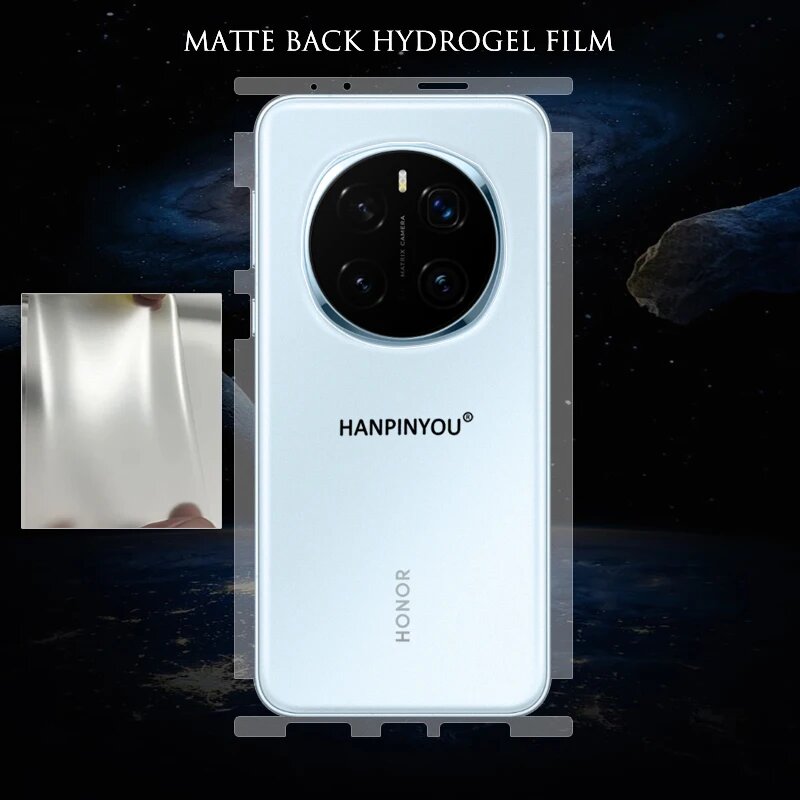 Для Honor Magic 7 6 Pro RSR позиционирование обертывание края мягкая ультратонкая ремонт царапин HD/матовая задняя гидрогелевая пленка полное покрытие протектор, Matte Back Film, Honor Magic7 Pro