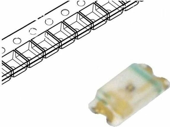Светодиод ROHM SML-E12P8WT86 LED SMD 0603 green 2.5?6.3mcd 1.6x0.8x0.36mm 2.2V 20mA 54mW 1 шт