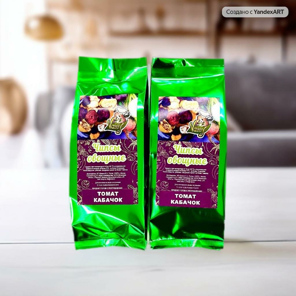 Микс Vassy из овощных натуральных Чипсов №1 , Double Pack, 50 гр.(2 уп. по 25 г.)