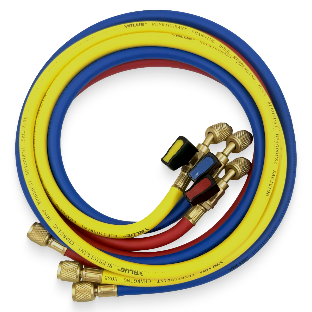 Заправочные шланги с вентилями VALUE VRP-C-RYB 1.5 м; 1/4