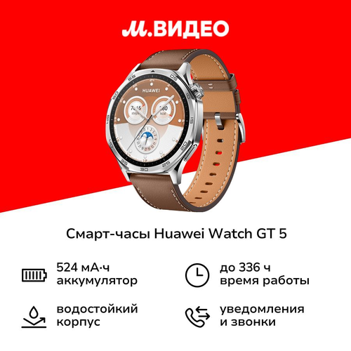 Смарт-часы HUAWEI Watch GT 5 46mm Brown 17999₽