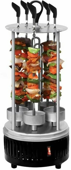 Электрошашлычница REDMOND RBQ-0252-E мощность 900 Вт серебристый