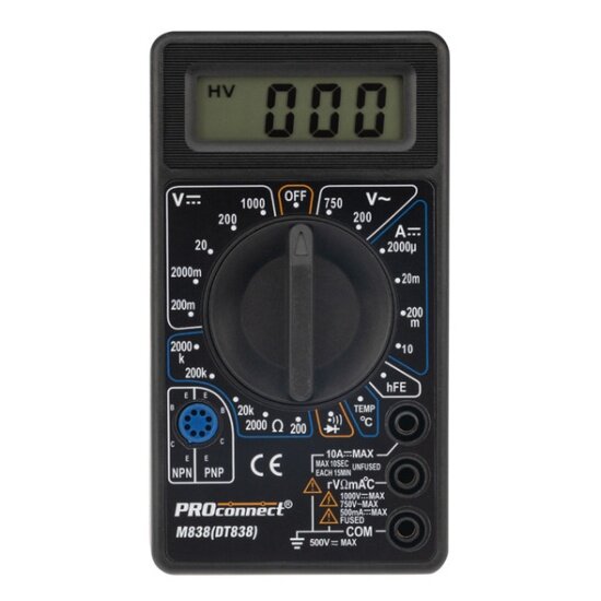 Портативный мультиметр Proconnect M838 (DT838)