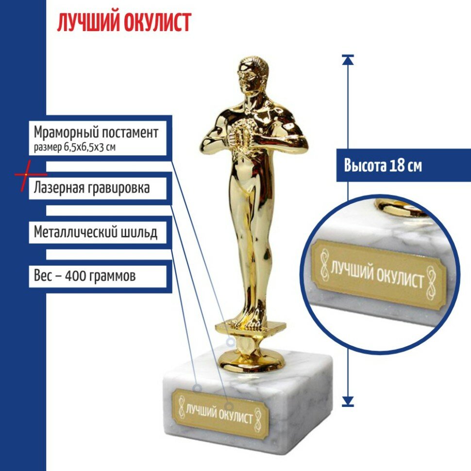 Подарки Награда "Лучший окулист" (18 см)
