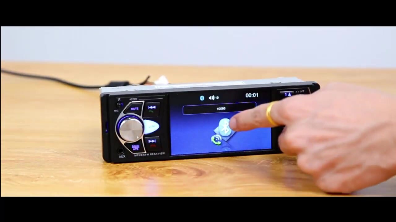 Автомагнитола с экраном (bluetooth, USB, AUX, SD) / Автомобильная магнитола 1 DIN — фото 1
