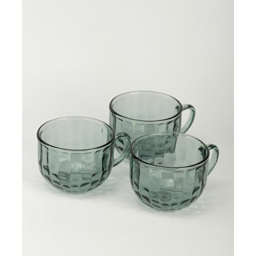 Бульонница BLACK DIAMOND темное стекло 670 мл набор из 3-х штук 1042₽