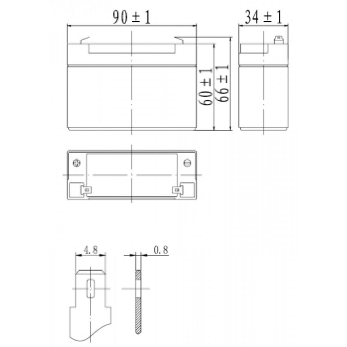 Батарея Delta 4В, 3.5Ач - фото №6