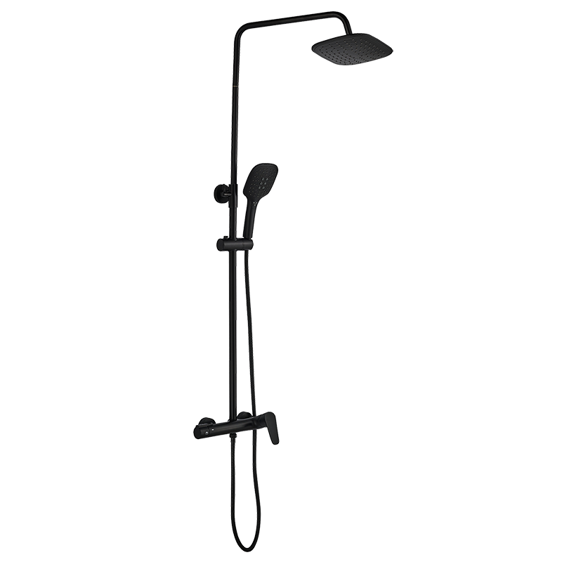 Душевая стойка со смесителем без излива Osgard GRUNAN 10250, цвет: чёрный