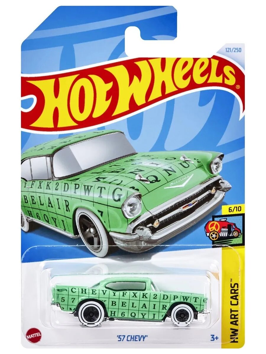 HTD56 Hot Wheels машинка металлическая игрушка коллекционная масштабная модель 57 Chevy Кейс 2024