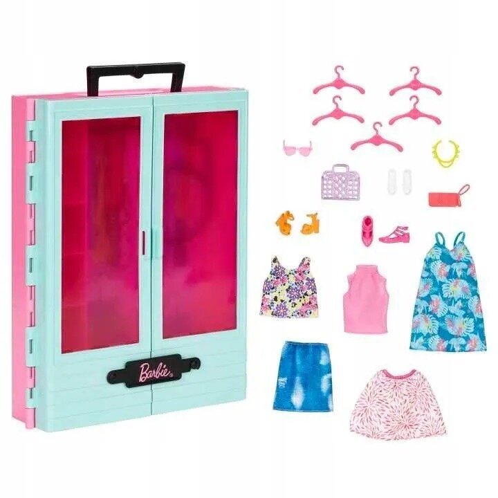 Набор игровой Barbie Шкаф Барби с 3 нарядами и аксессуарами — фото 1
