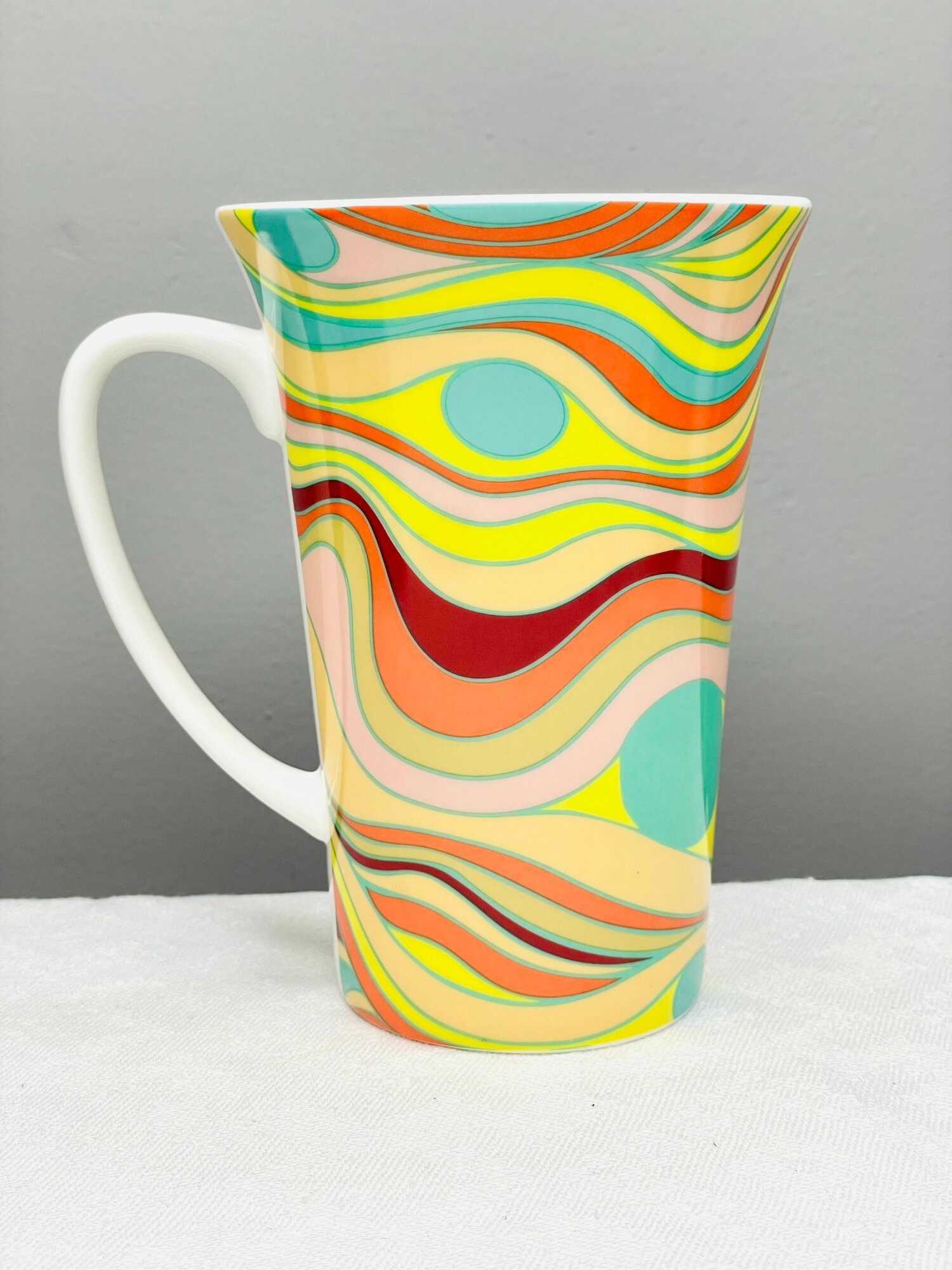 Кружка большая 500 мл, домашняя, волна, разноцветная, федерация