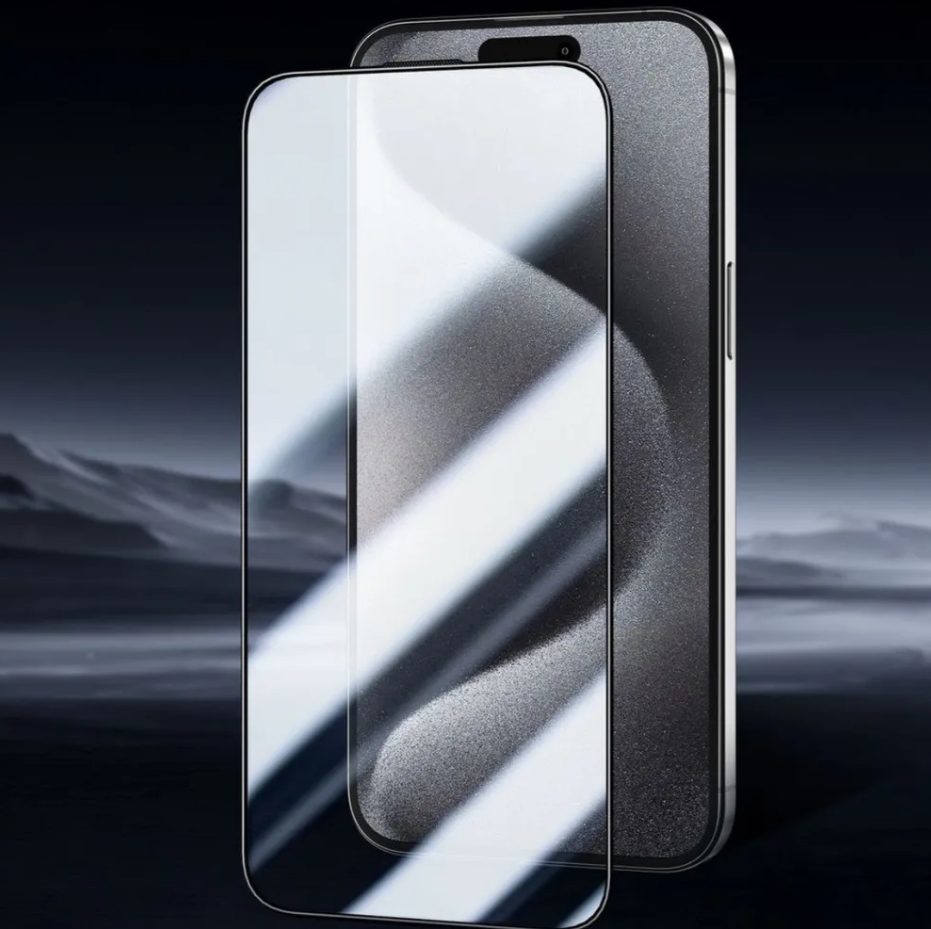 Защитное стекло для Iphone 15 Pro Max KEEPHONE прочное 9H, олеофобное высокой четкости Ultra HD