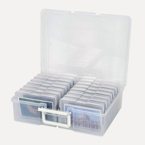 Изображение товара Кофр для хранения, пластик, прозрачный, прямоугольный, 38 см x 31 см x 13 см