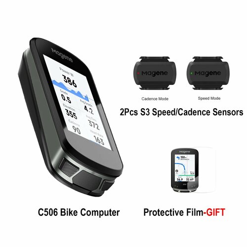 Magene C506 SE GPS велокомпьютер, Черный