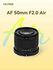 Viltrox Объектив 50mm F2.0 Air Полный кадр Автофокус
