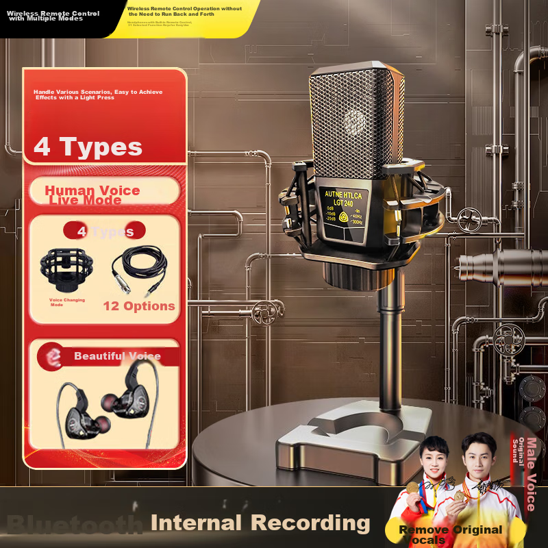 Zhiguozhe [Recording Studio Sound Quality] Computer Microphone Dynamic Desktop Sound Card Live Streaming E-Sports Condenser Gaming Microphone Karaoke Recording Host Equipment Microphone for Desktop, Mobile Phone, Laptop 3.5