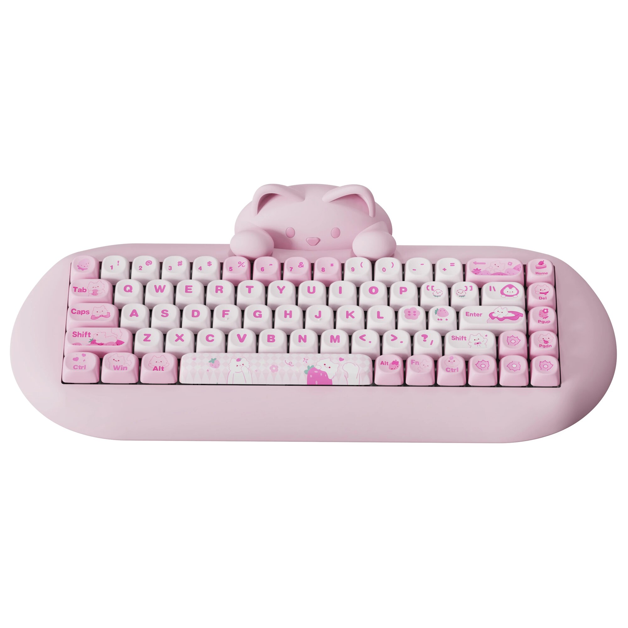 YUNZII C68 розовая 65% механическая игровая клавиатура, Pink, Cocoa Cream V2