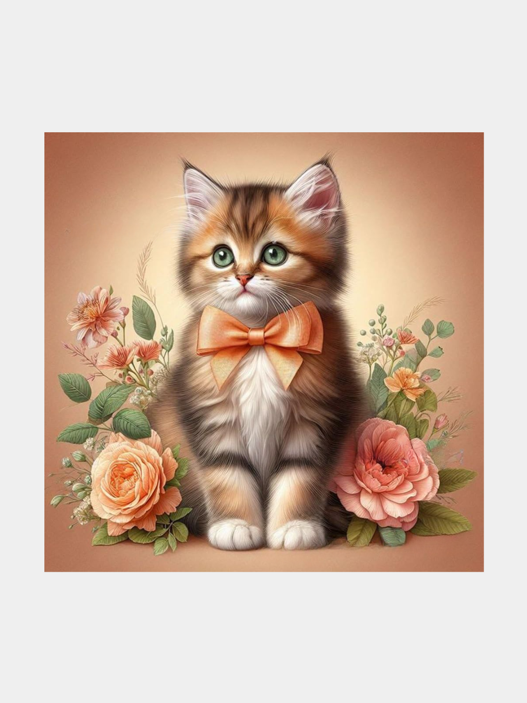 Алмазная мозаика с изображениями кошки, картина алмазная по номерам, стикеры для детей, набор для творчества — фото 1