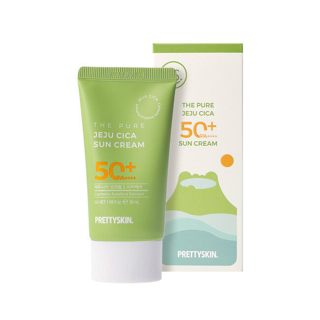 Крем для лица солнцезащитный успокаивающий Jeju Cica The Pure PrettySkin