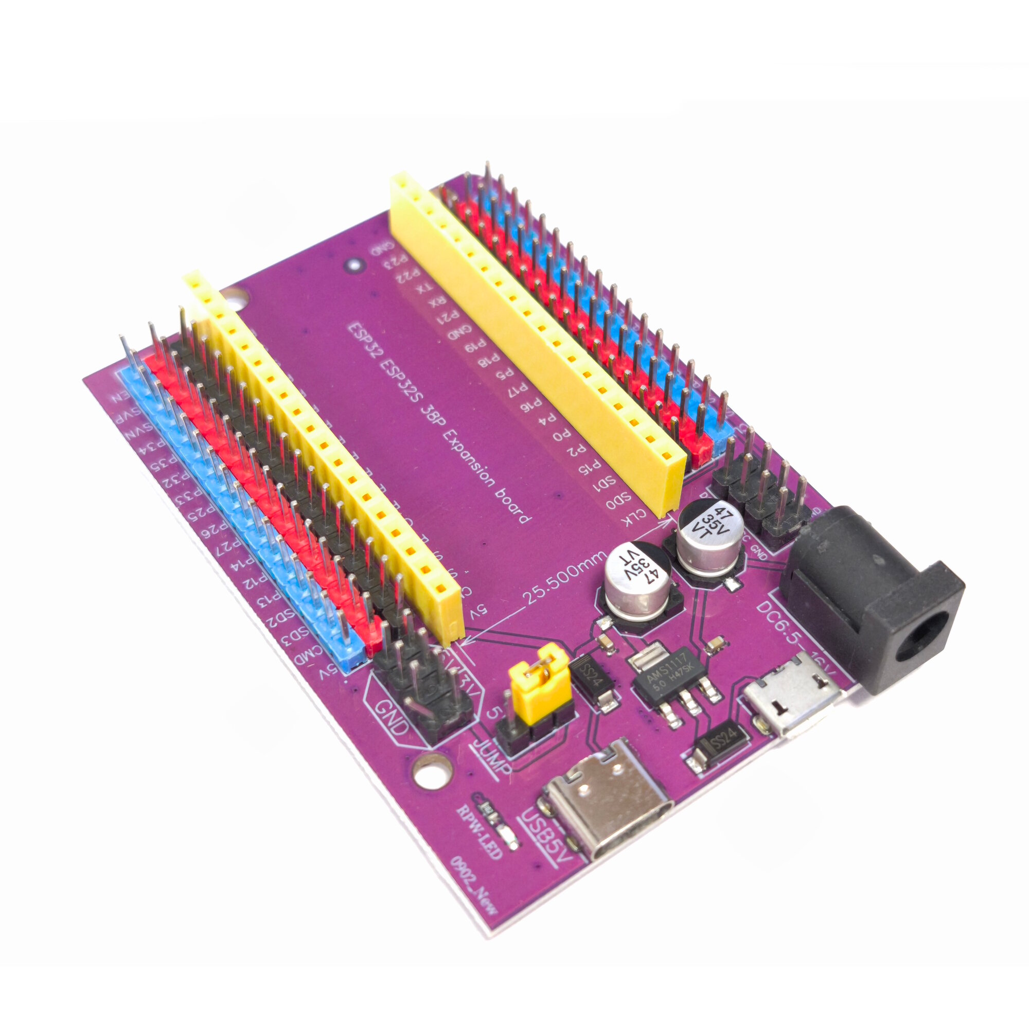 Плата расширения Expansion Board для ESP32 38-pin, фиолетовая