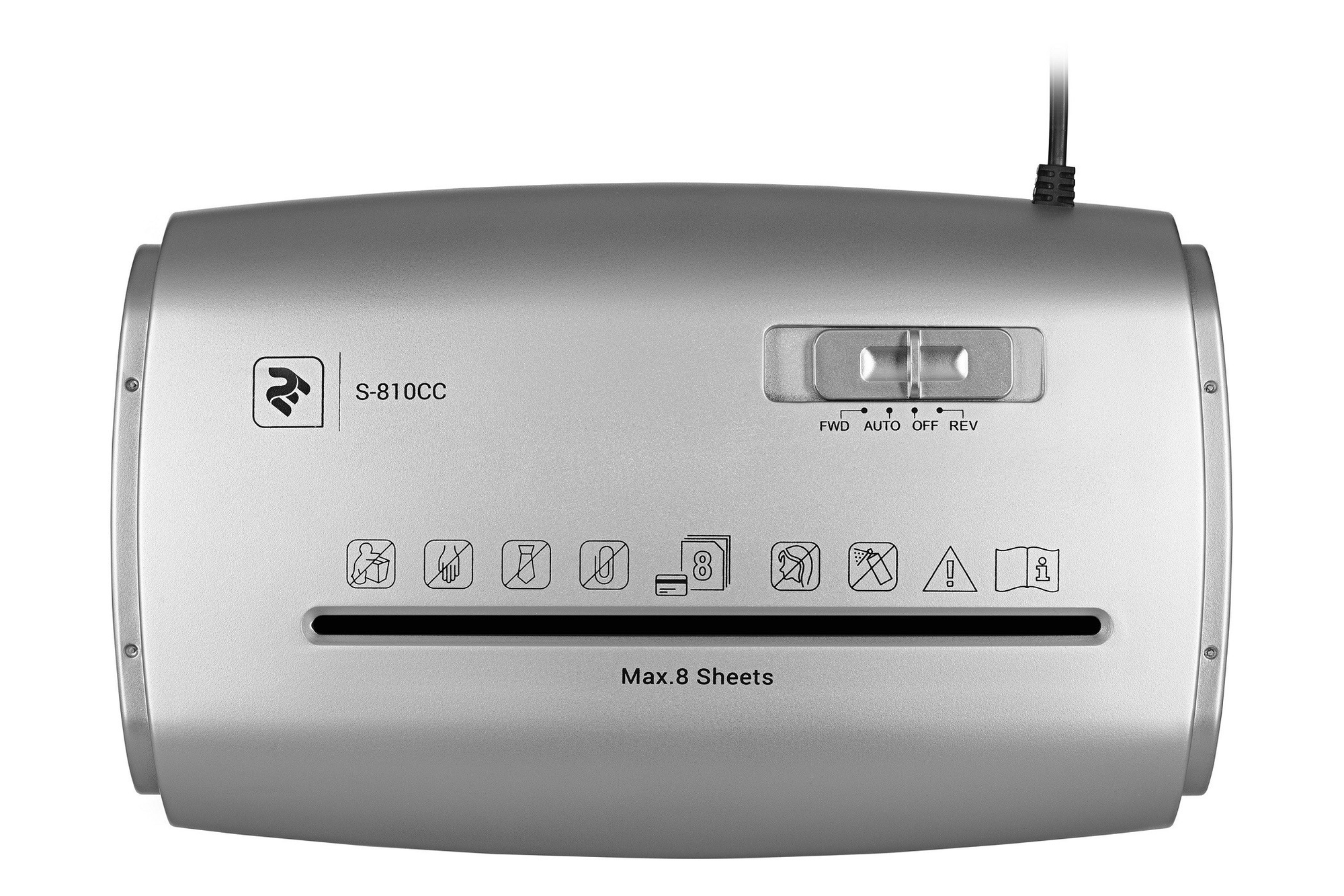 2E Уничтожитель документов S-810CC до 8 листов, перекрестная резка 4x35 мм, 15л — фото 1