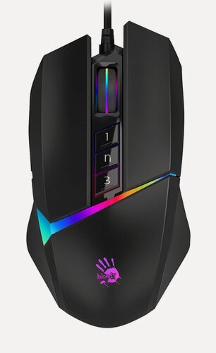 Изображение товара Мышь A4TECH Bloody W60 Max, игровая, оптическая, проводная, USB, черный [w60 max stone black]