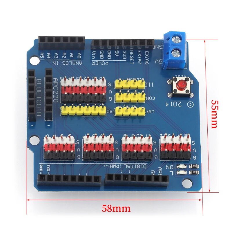 1-10 шт. плата расширения датчика V5 для Arduino UNO R3 V5.0 электронный модуль многопортовое расширение, Color, 1 PCS