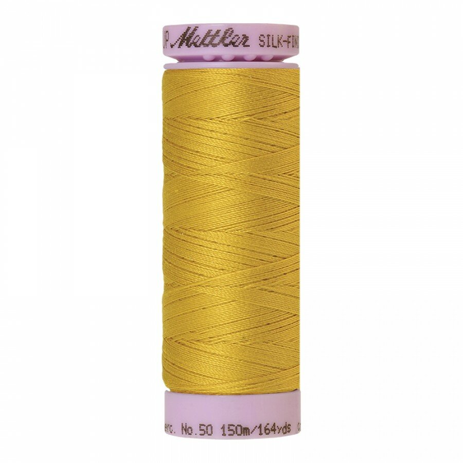 Нить для машинного квилтинга SILK-FINISH COTTON 50, 150 м 0117 Nugget Gold