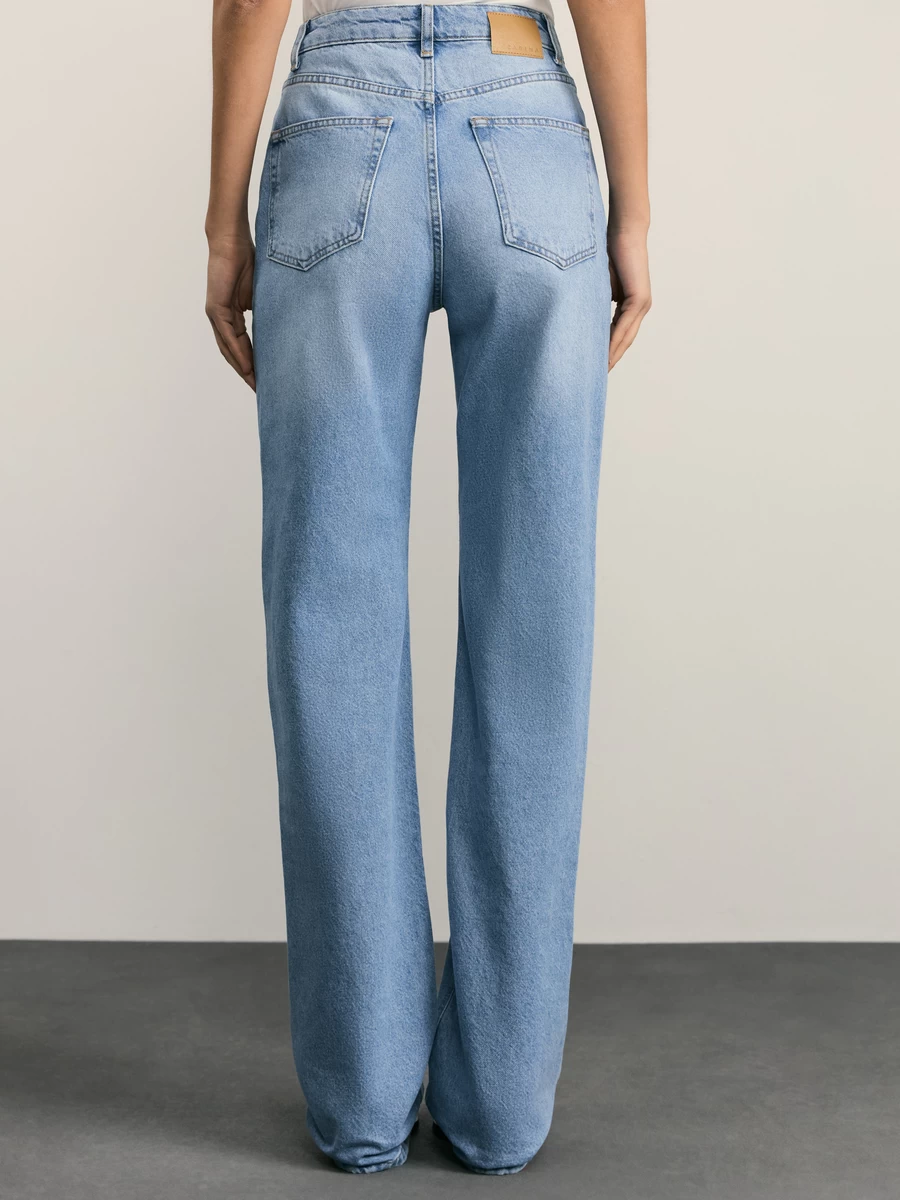 Брюки трубы  1, размер 44, голубой — фото 1