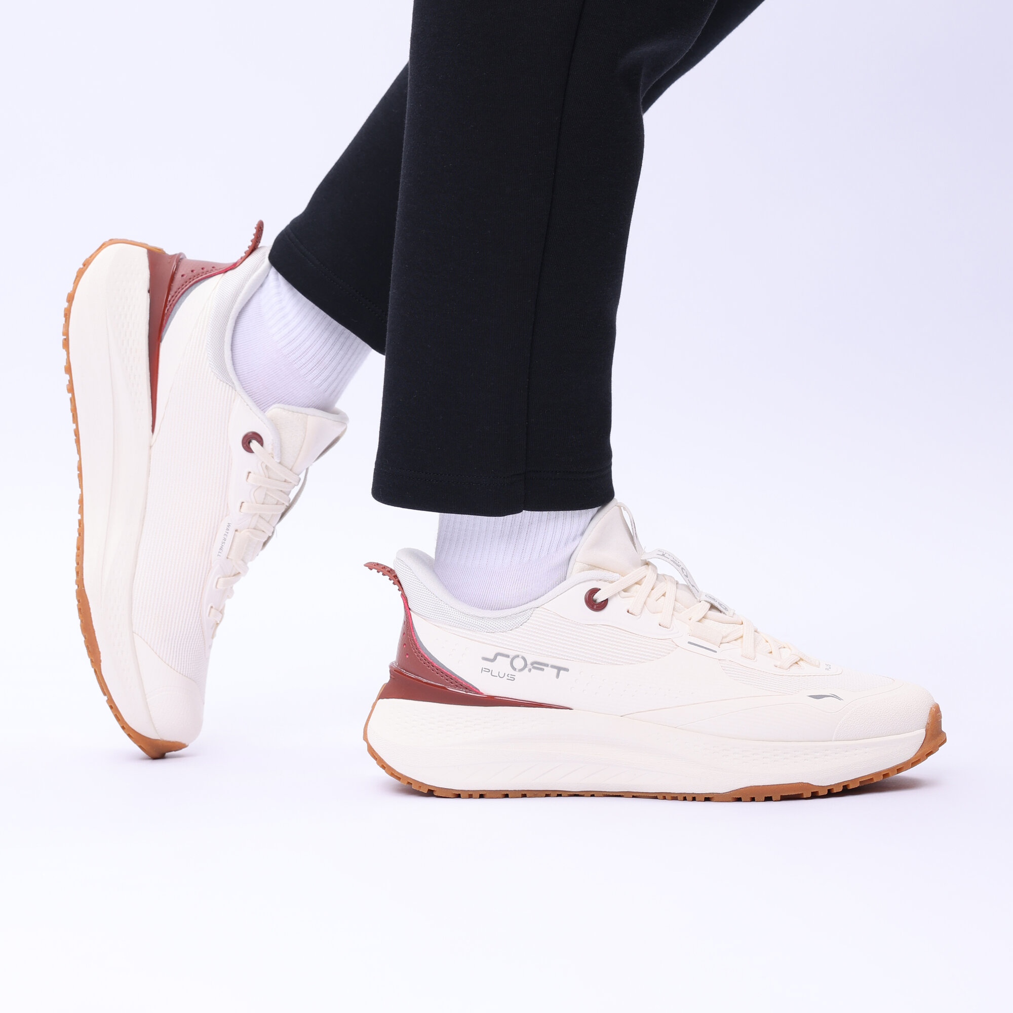 Кроссовки LI-NING Soft Plus, размер 8, молочный