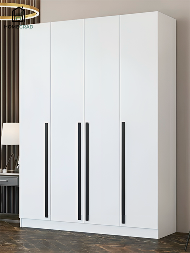 Изображение товара Шкаф для одежды HomeGrad Boston, белый, 220х160х52, с полками, со штангой