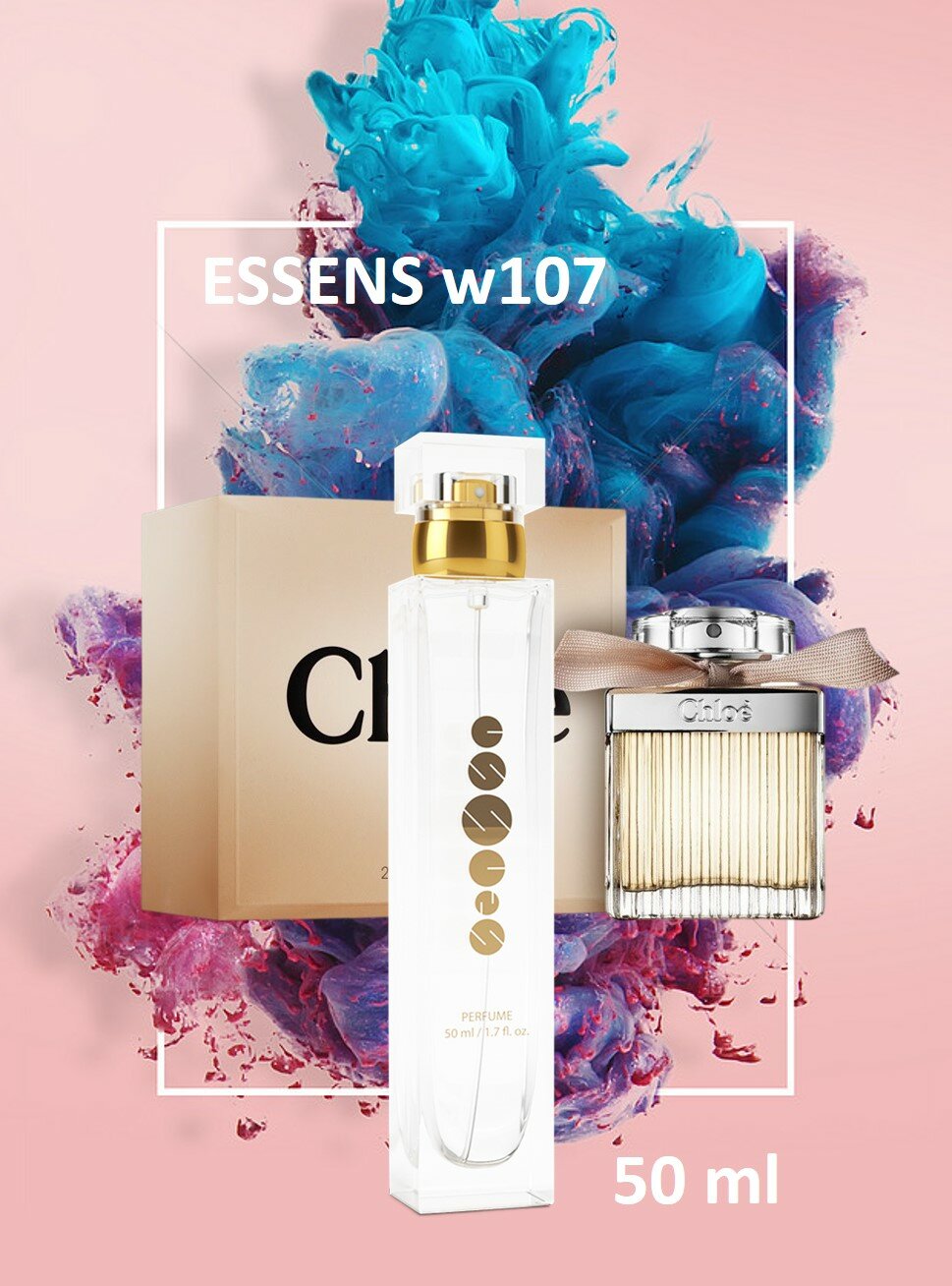 Номерные духи Essens w107, для женщин в стилистике Chloe Eau De Parfum , классическая коллекция, 50 мл