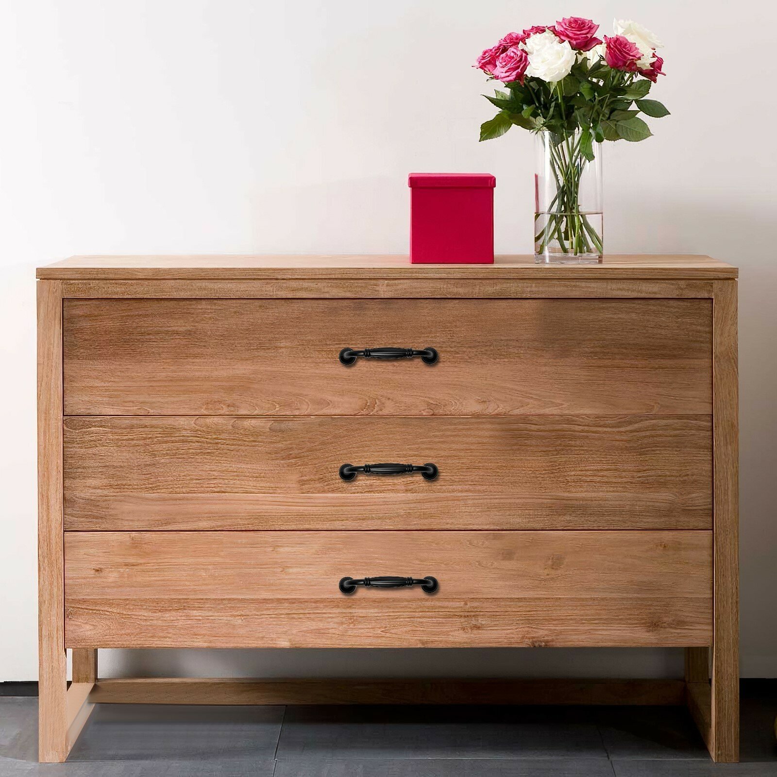 Мебельная ручка Тундра PC176, металл, крепление в комплекте, черная — фото 1