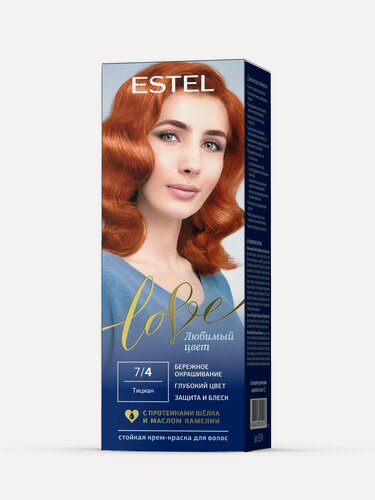 Изображение товара ESTEL Стойкая крем-краска для волос Love тон 7/4 Тициан