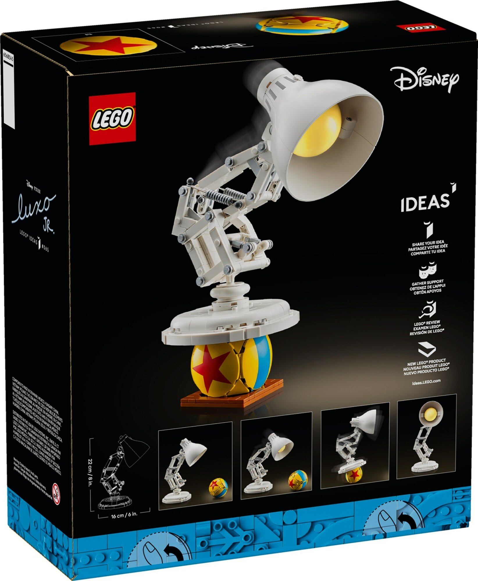 Конструктор LEGO Disney 21357 Люксо Младший Pixar Luxo Jr, 613 дет. — фото 1