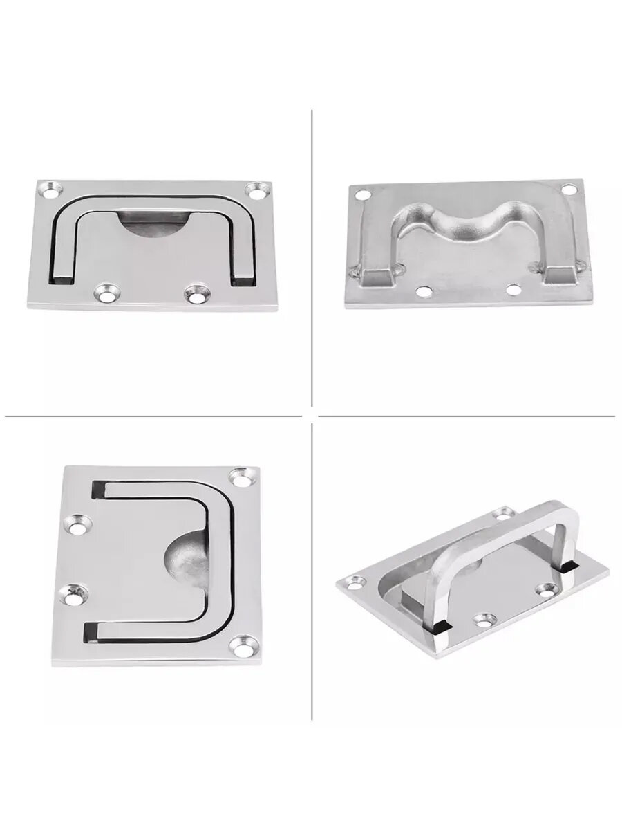 Ручка для люка и погреба крепление скрытое 7,6х5,7 см скрытая — фото 1