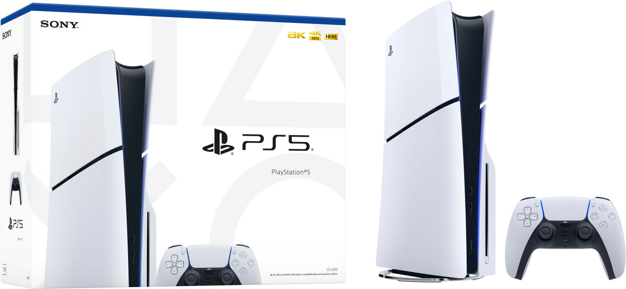 Игровая приставка Sony Playstation 5 Slim 1TB, с дисководом, белый, без игр