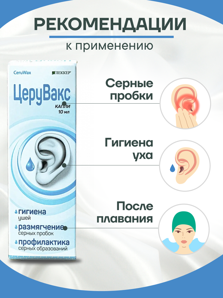 Препараты От Серной Пробки Капли ушные Церувакс от серных пробок