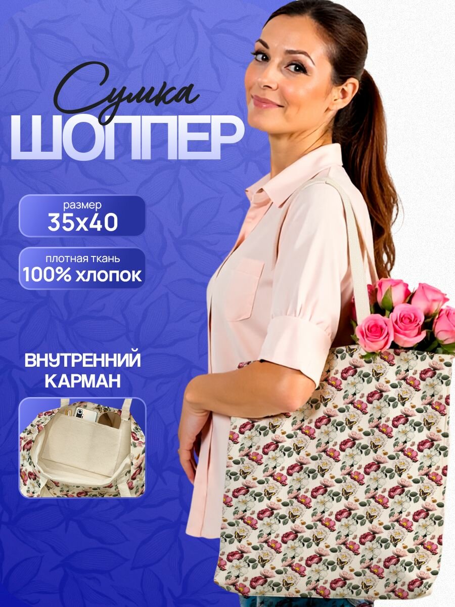 Сумка шоппер SoBag, разноцветный