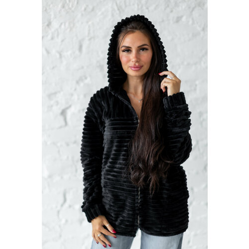 фото Кардиган comfort fashion домашний, для прогулок, размер 46-48, , черный оникс