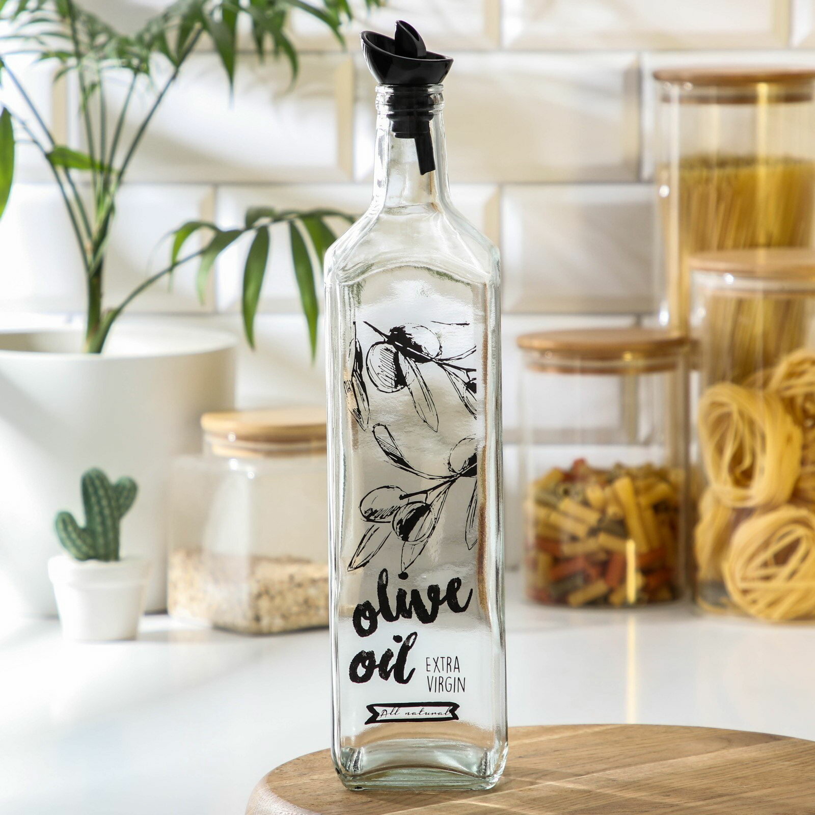 Бутылка стеклянная для соуса и масла Olive 1 л вид упаковки: без упаковки