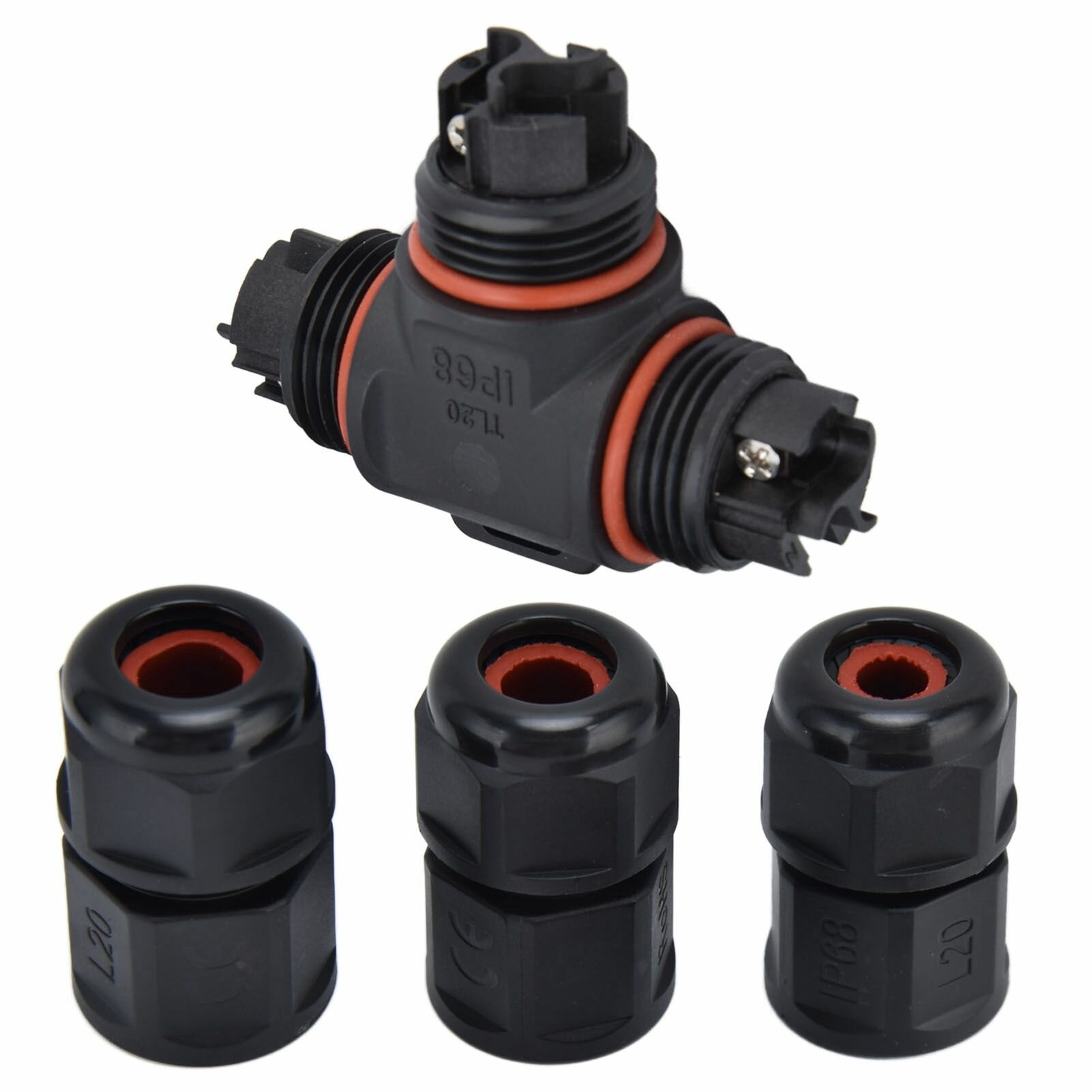 Водонепроницаемый разъем, 3-контактный тройник, клемма электрического провода, адаптер быстрого подключения, 250 В, 16 А, TL20