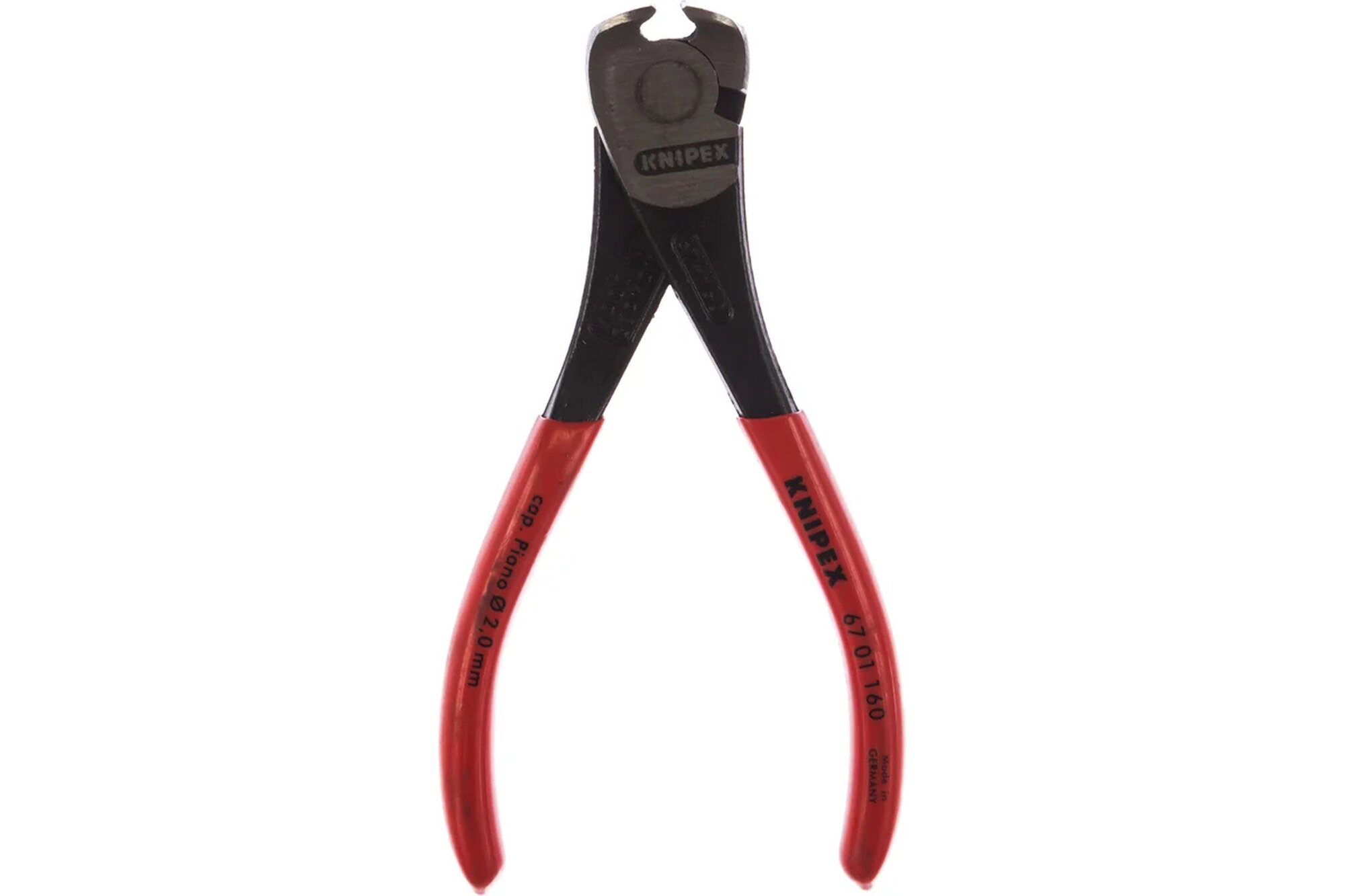 Кусачки торцевые особой мощности 160 мм фосфатированные обливные ручки KNIPEX KN-6701160
