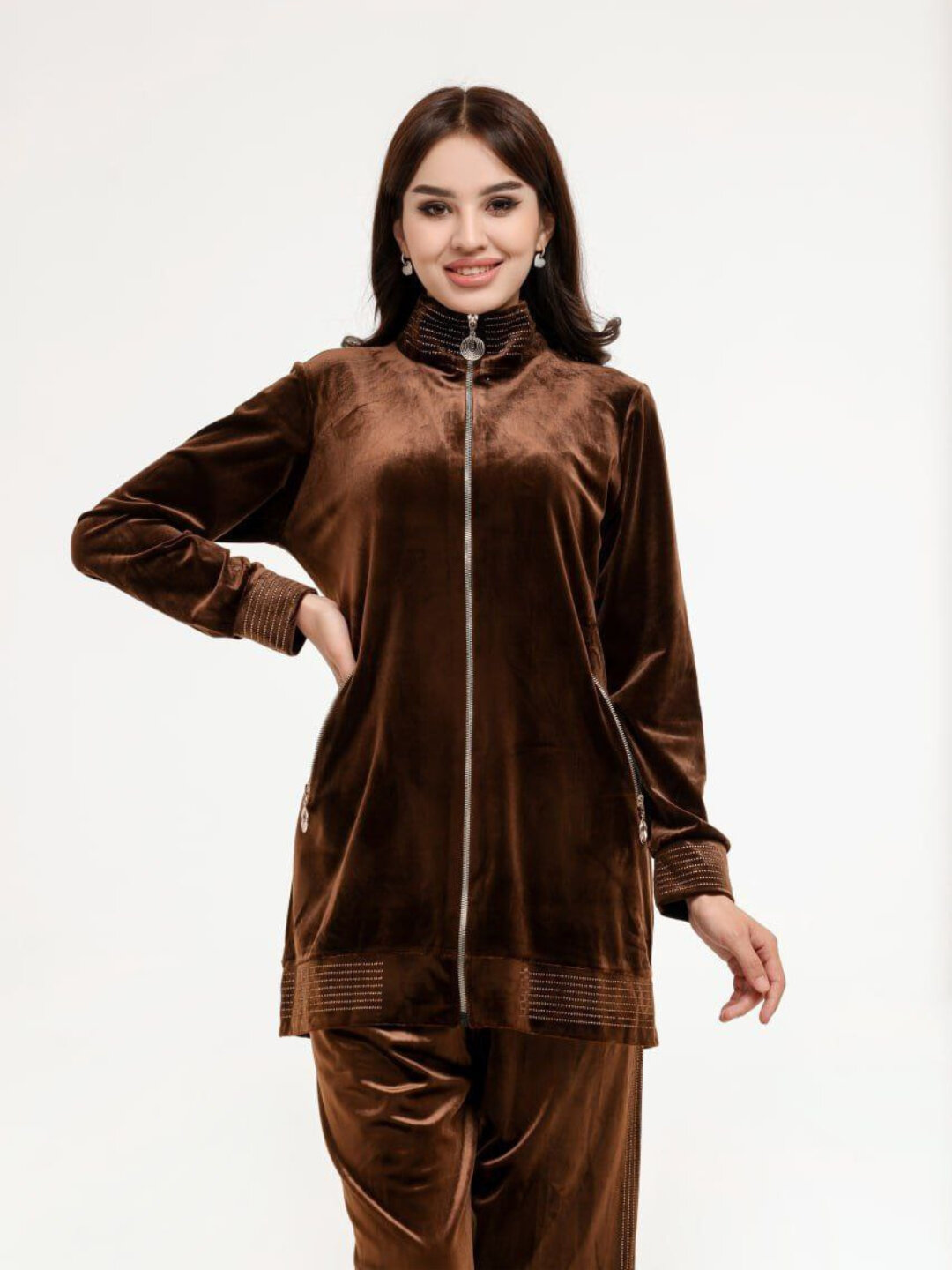 Комплект одежды , размер 46-52, коричневый — фото 1