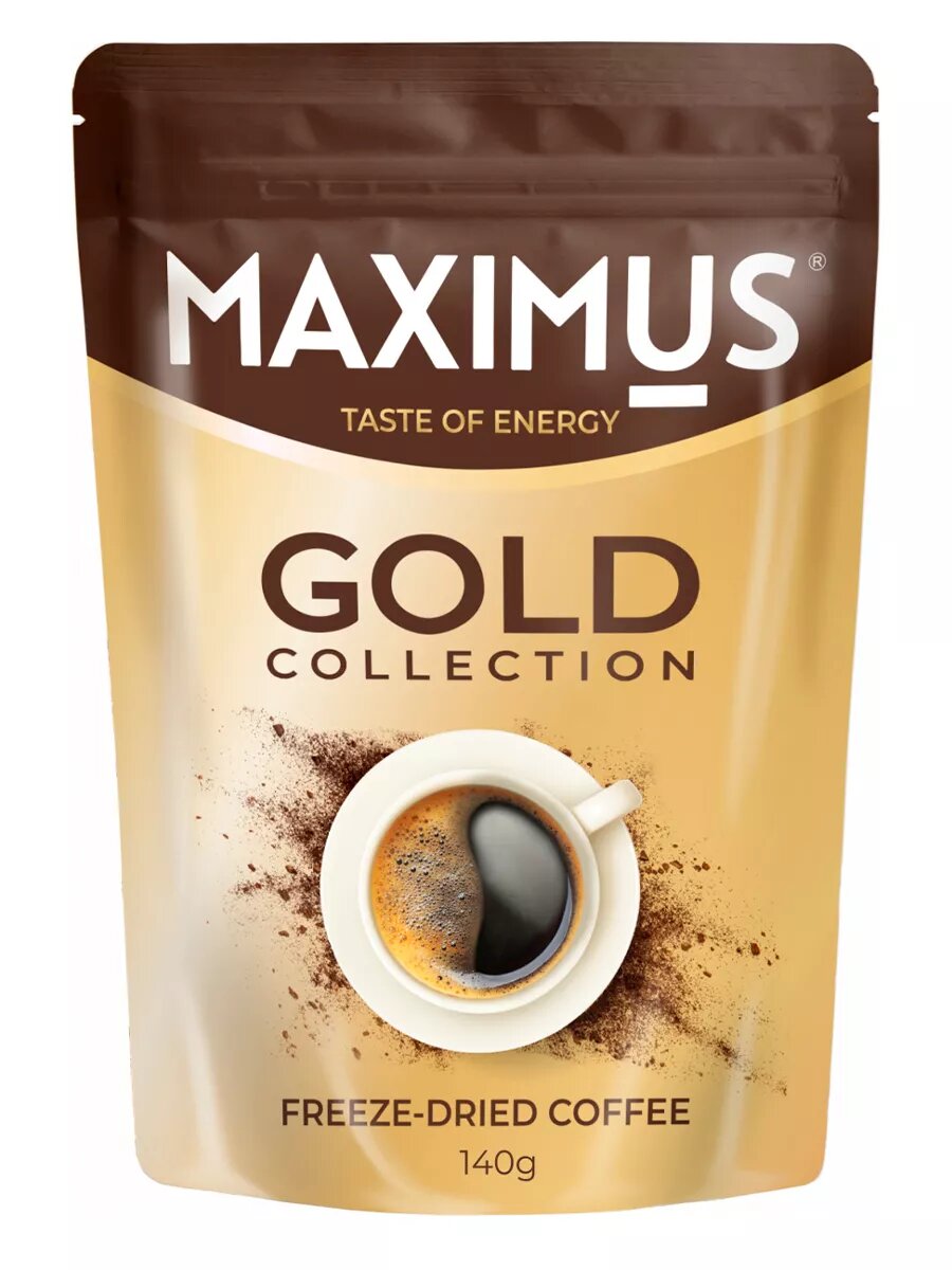 Растворимый кофе MAXIMUS "Gold Collection", сублимированный, 140 г