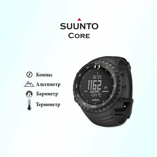 Кварцевые наручные часы Suunto Core All Black SS014279010 черные 28280₽